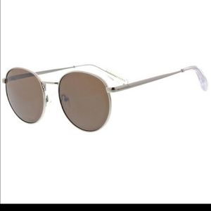 BCBGMAXAZRIA 52mm Round Silver Sunglasses